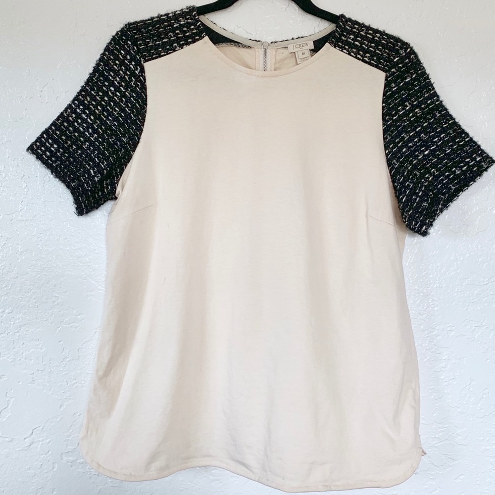 J. CREW Tweed Sleeve Shirt